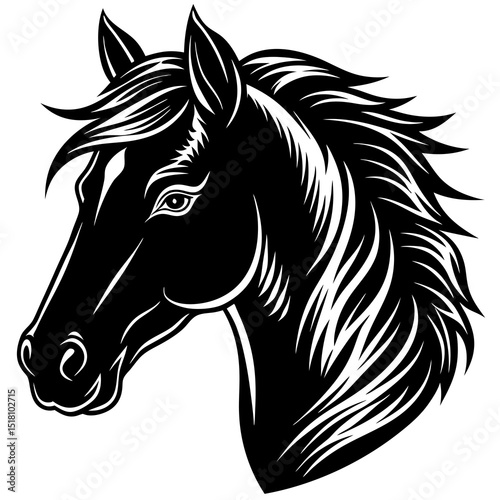 horse silhouette vector