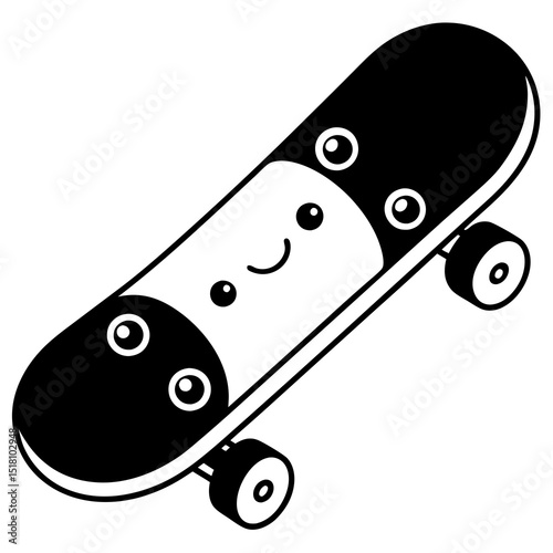 skateboard isolated on white background
