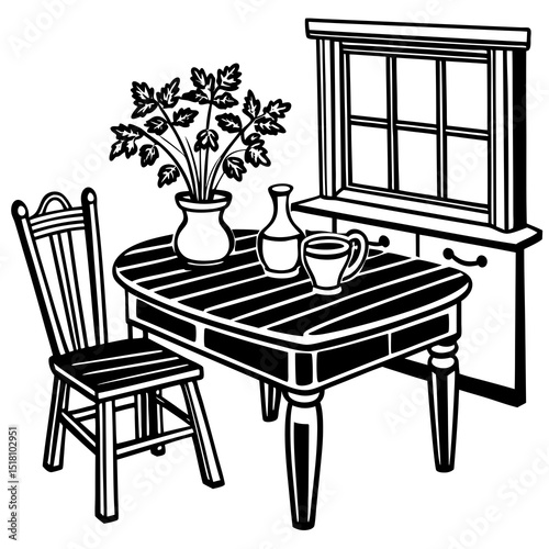 table and chairs