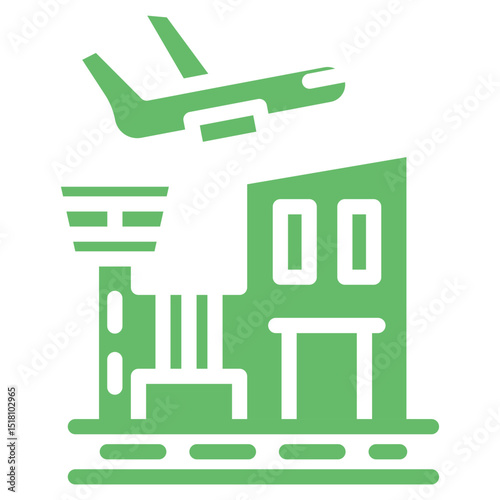 Airport Building Vector Icons
