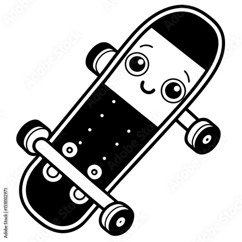 skateboard on a black background