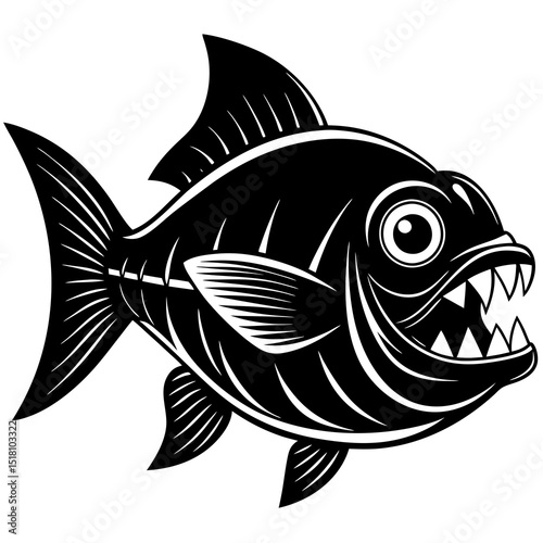 vector illustration of a fish