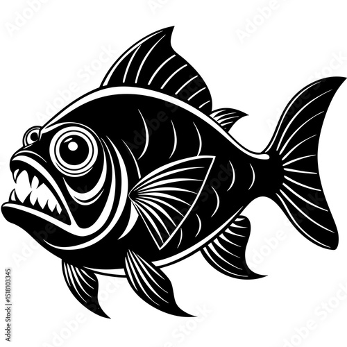 vector illustration of a fish