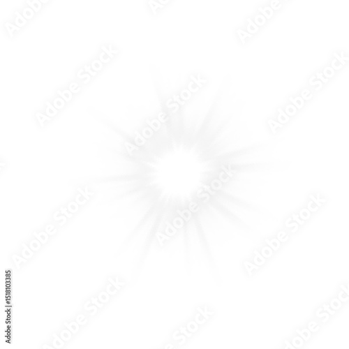 Lighting effect with sun beam and glare, glowing sparkle and laser projection, bright star ray, isolated glitter lamp illustration, abstract line design on white sunlight PNG vector.