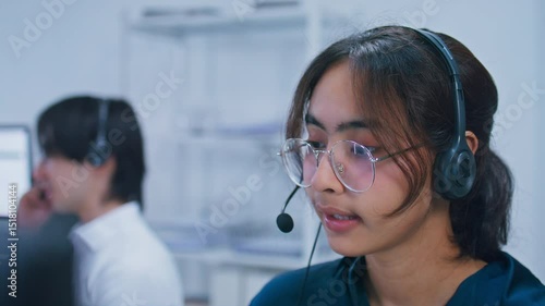 Professional Indian female Customer support , Technical support on call, talking to customer, resolving issues, guidance, online customer care support at call center. Customer service representative.