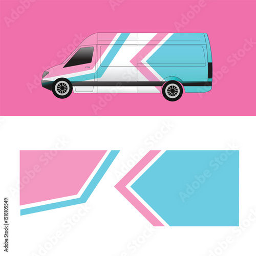 vector design decal wrap body car van cargo company delivery