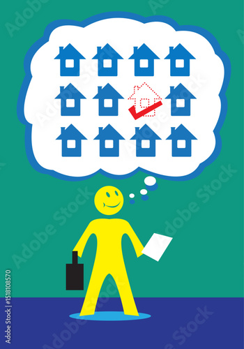 Broker Selling Houses to Potential Customer