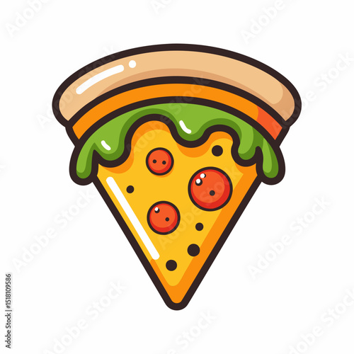 Savory Pepperoni Pizza Slice with melted cheese
