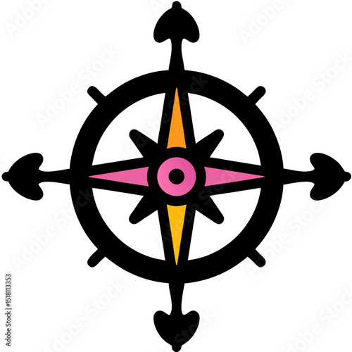 Compass icon vector design isolated on white background