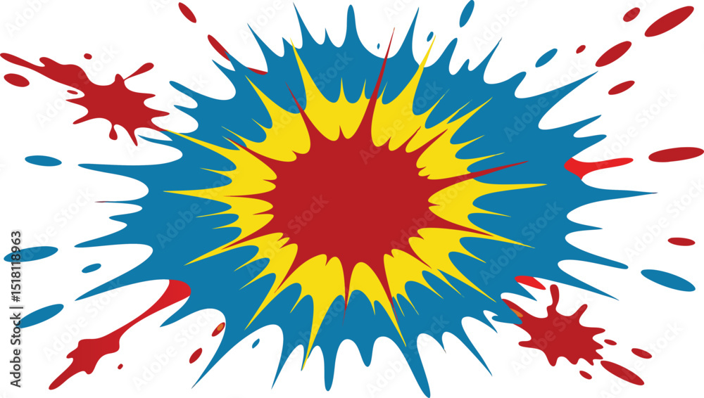 Dynamic Splatter Design Featuring Sharp Contrasts. Dynamic Splatter Design Featuring Sharp Contrasts.