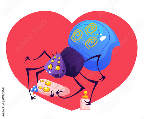 Holistic Brain and Heart Health Day Illustration Featuring the Human Brain: A Professional Visual Representation Promoting Mental Clarity, Emotional Wellness, Cardiovascular Health, and Integrated Wel