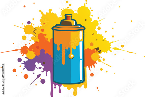 Spray Paint Vector Splatter Design.
