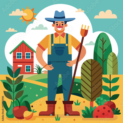 farmer in a field