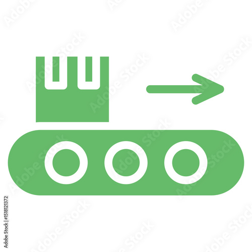 Automatic Conveyor Vector Icons