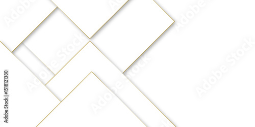 Abstract Minimal Geometric background with triangular bright light with soft shadows as pattern. White minimal line design. baseness technology and communication concept Decoration arrow design.	
