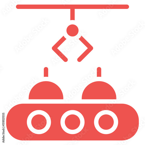 Food Conveyor Vector Icons