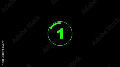 Countdown timer from 5 to 0 seconds real time. Modern flat design of countdown animation.5 second countdown timer. Circle countdown timer from5 to 0 second animation.