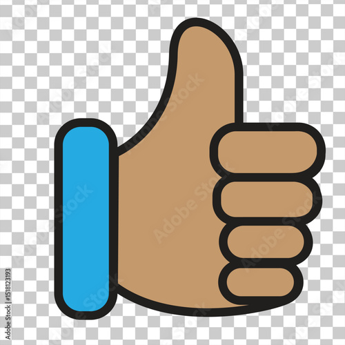 thumbs up vector illustration design,thumbs up vector,agree sign,brown and blue color