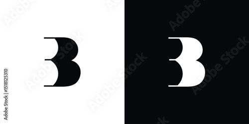 Modern and strong letter B initials logo design
