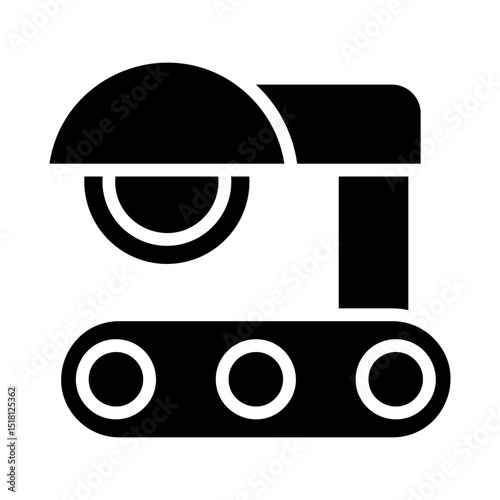Saw Machine Glyph Icon
