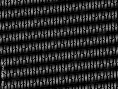 Black metal texture steel background. Perforated metal sheet.	