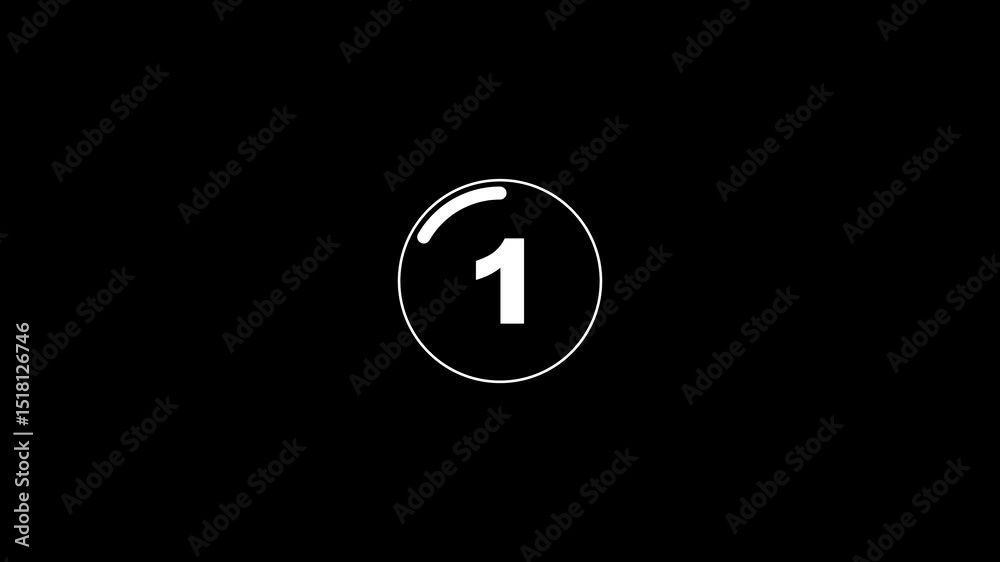 Countdown timer from 5 to 0 seconds real time. Modern flat design of countdown animation.5 second countdown timer. Circle countdown timer from5 to 0 second animation.