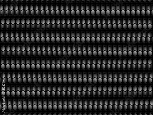 Black metal texture steel background. Perforated metal sheet.	