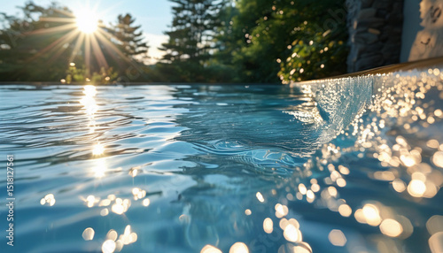water pool summer closeup