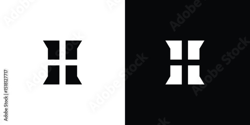Modern and strong letter H initials logo design