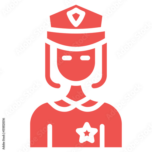 Lady Police Vector Icons