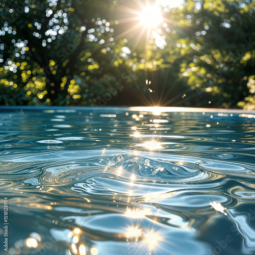 water pool summer closeup