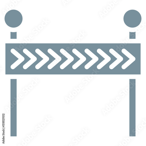 Police Barrier Vector Icons