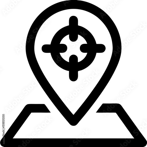 Focused Location Marker on a Map