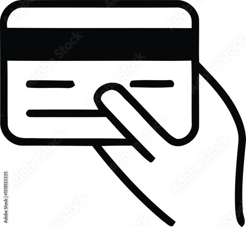 Credit Card Icon Vector. Outline Credit Card Sign. Isolated Contour Symbol Illustration