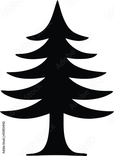 pine tree icon over white background. vector illuatration design