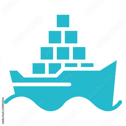Cargo Ship Vector Icons