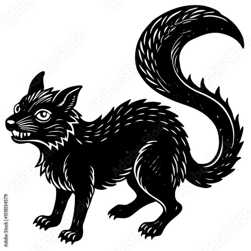 tail flicking alertly
