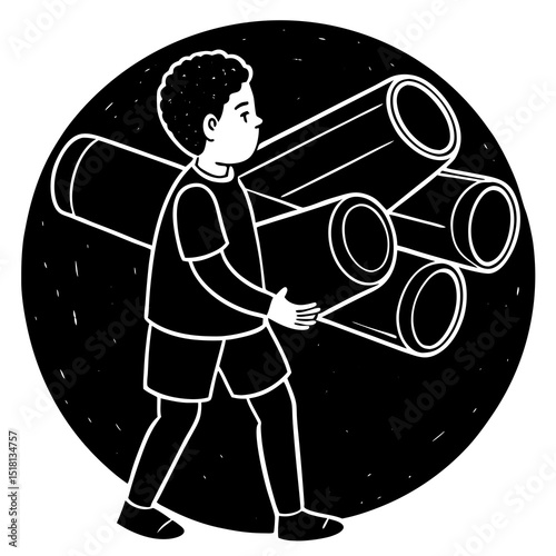 exploring cardboard tubes