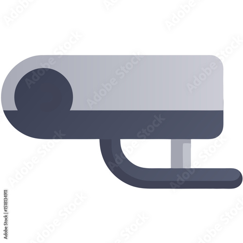 Modern Security Camera Icon: Sleek Design with LED Indicator