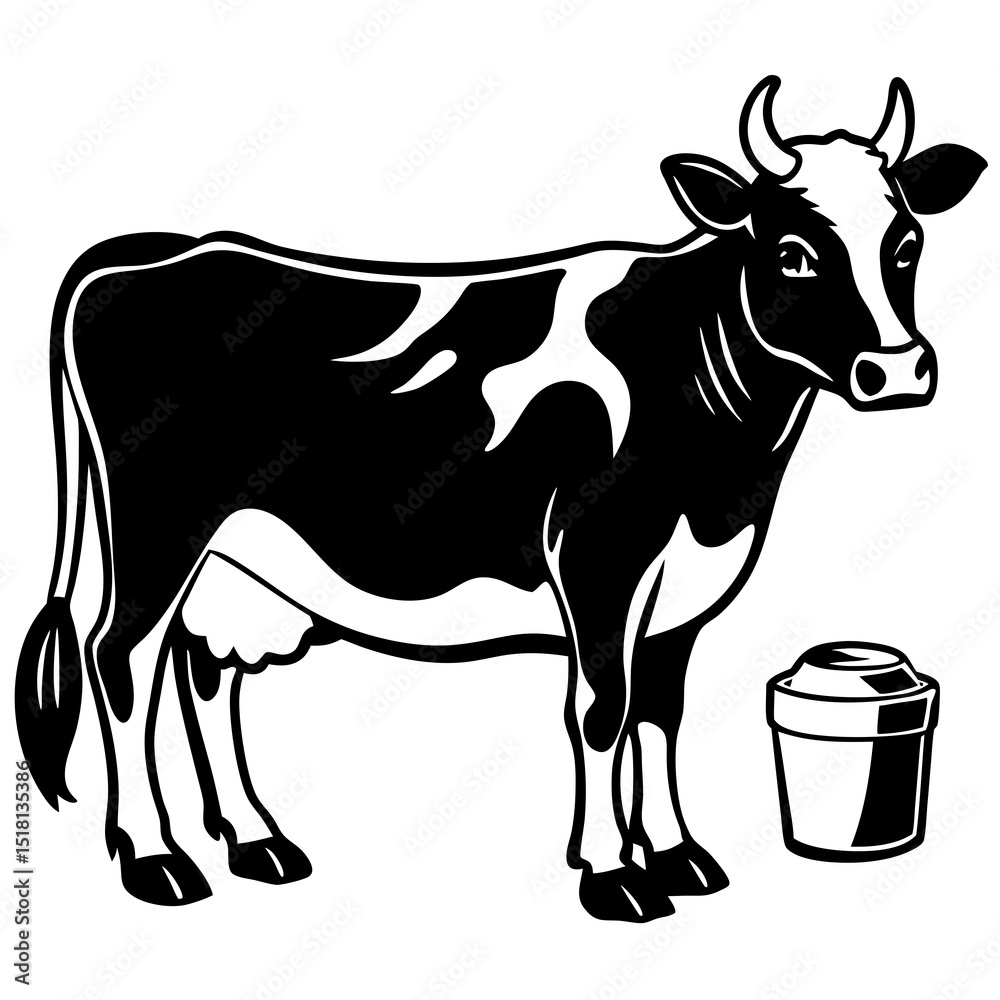 Fototapeta premium black and white cows
