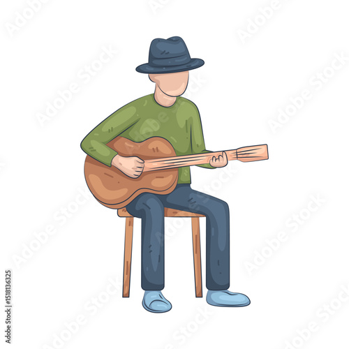Illustration of musician 