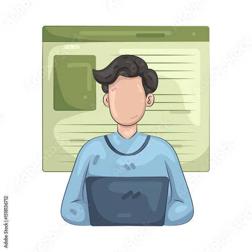 Illustration of content writer 