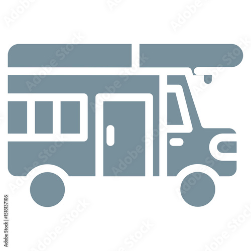 Camper Van Vector Icons