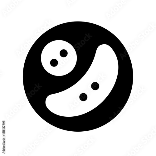 yin yang symbol made of spheres