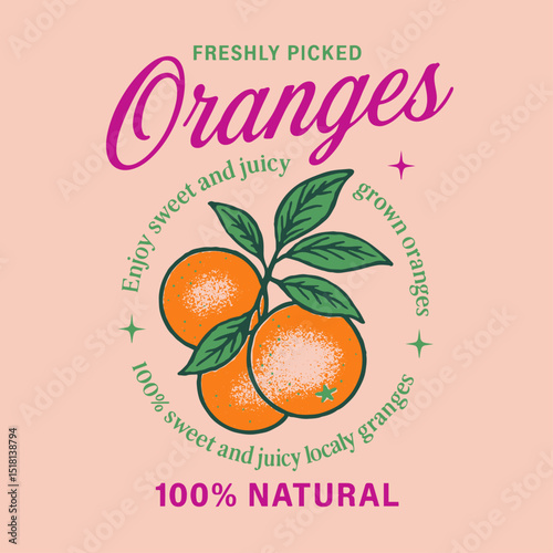 Orange graphic print design, summer fruit design ,typography slogan text print design, fruit print graphics for t-shirt Design