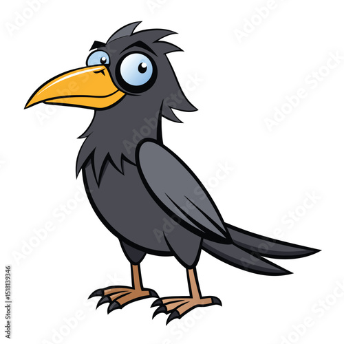vector illustration of a cartoon bird