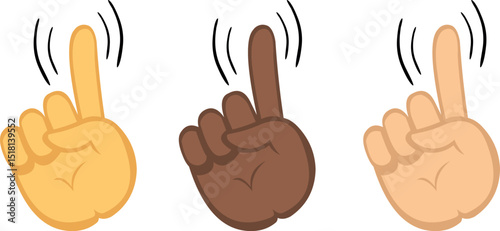 vector illustration hands saying no gesture