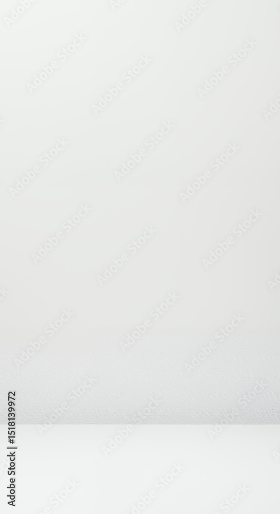 Empty White Room with Wall and Floor
