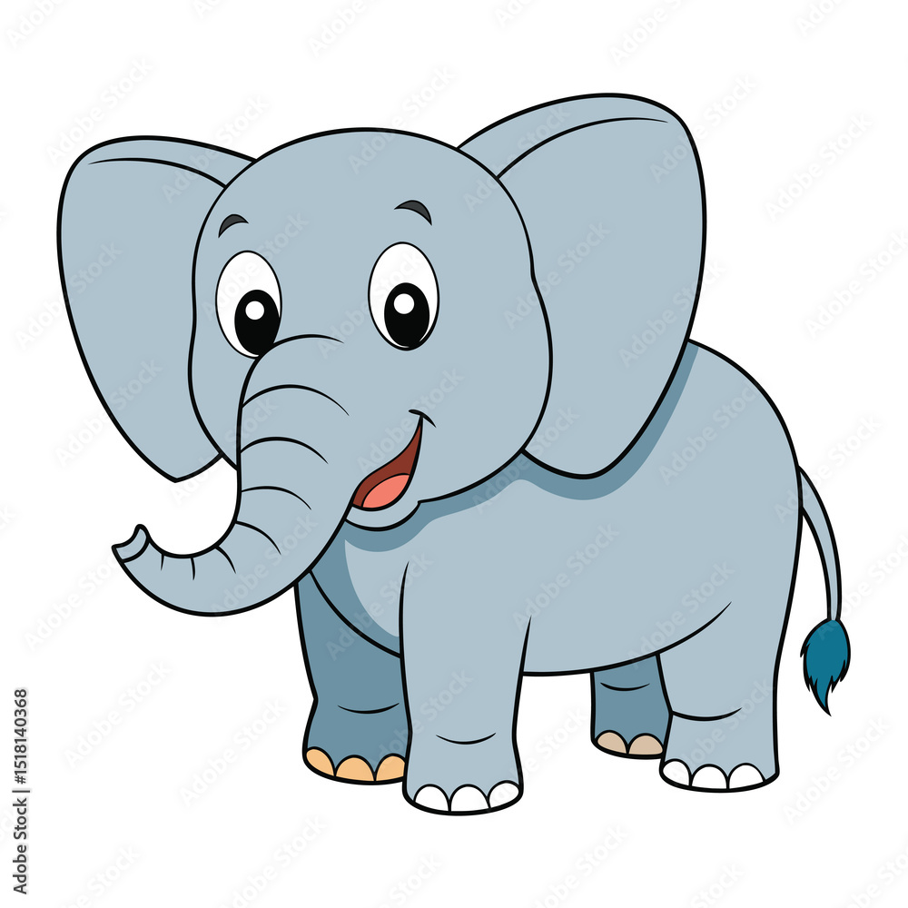Obraz premium funny elephant cartoon