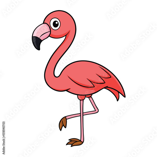 pink flamingo vector